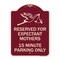 Signmission Reserved for Expectant Mothers 15 Minute Parking Heavy-Gauge Alum Sign, 18" L, 24" H, BU-1824-23200 A-DES-BU-1824-23200 - alternate 1